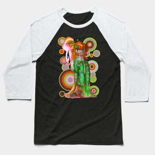 Ginger Kimono Girl Baseball T-Shirt